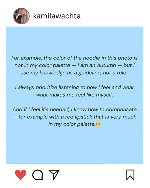 Kamila's note on color guidelines